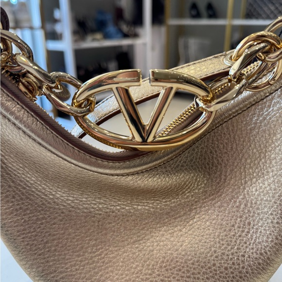 Gold Leather Shoulder Bag - Picture 5 of 7